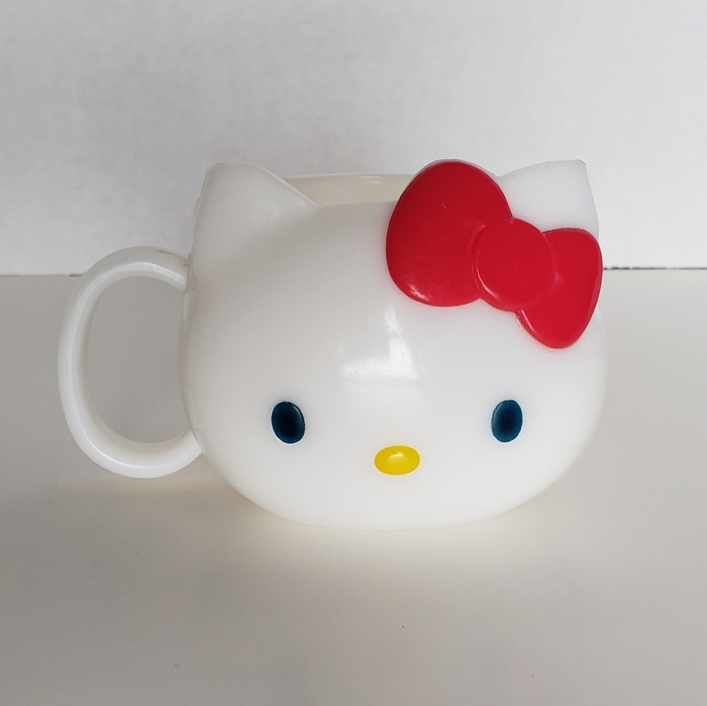 Sanrio Hello Kitty Face Die-Cut Mug Used In Great Condition Coffee Tea